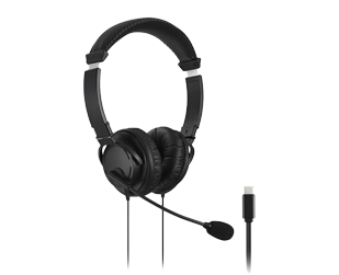 Headphones on white background.